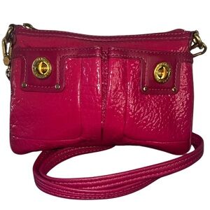 Marc By Marc Jacobs Pink Patent Leather Crossbody Purse, Goldtone Hardware